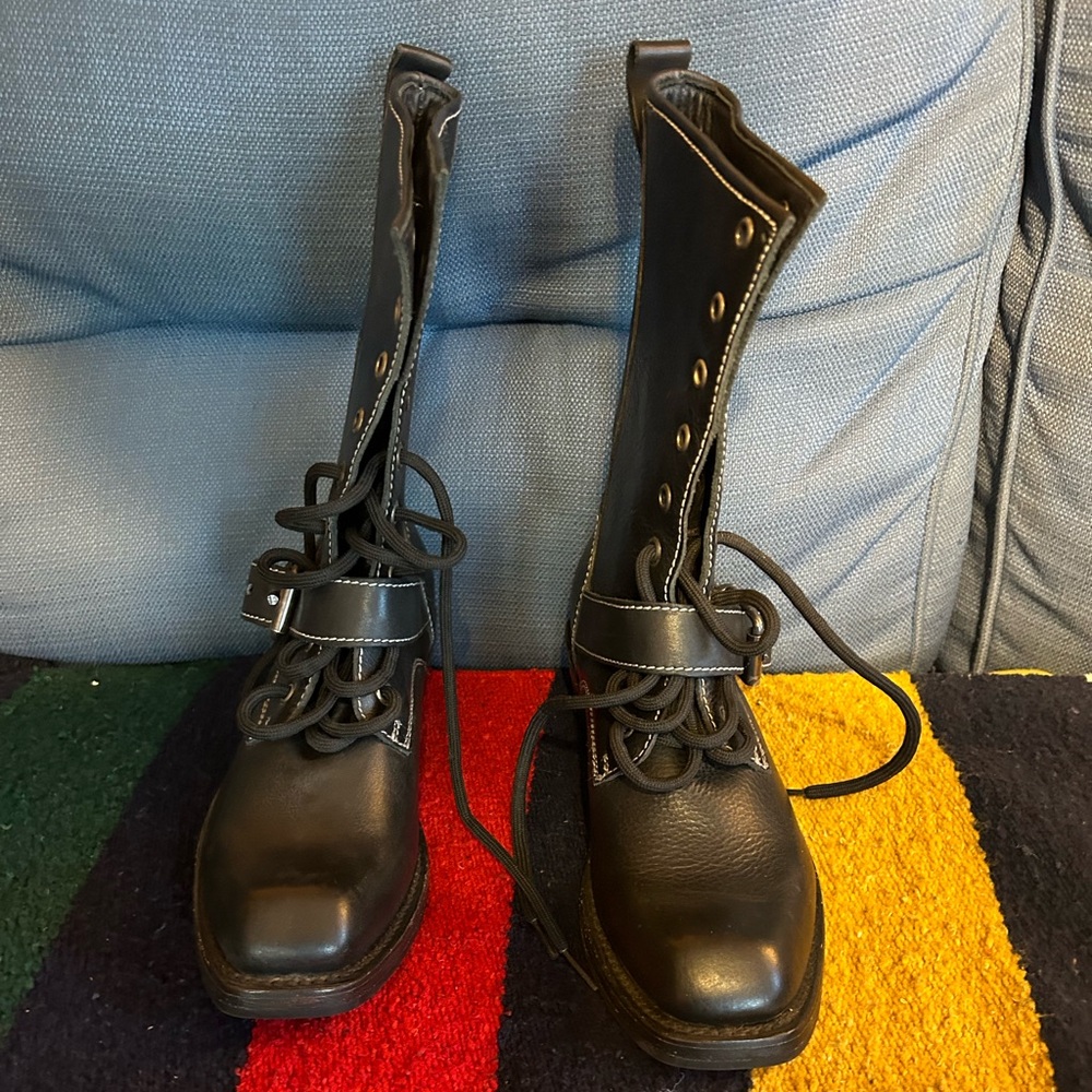 John Fluevog Earl of Warwick calf boots.